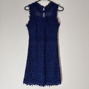 Romeo + Juliet Couture Cobalt Blue Lace Dress Fairy Whimsigoth Small